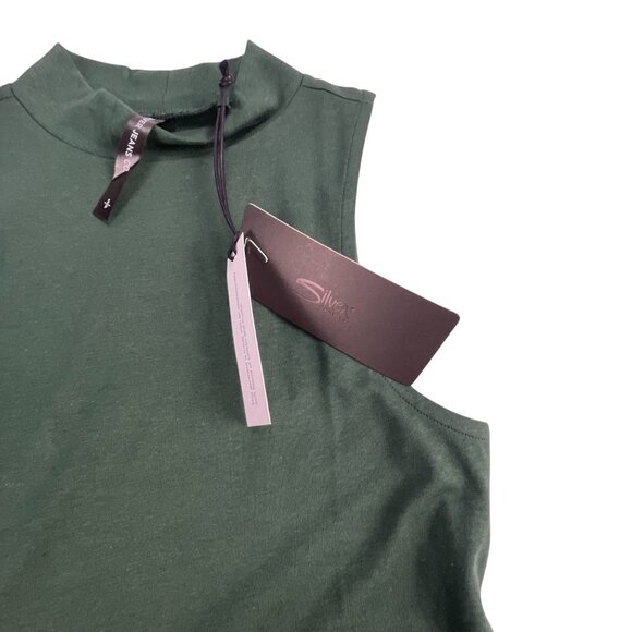 Silver Jeans Co. Dark Green Mock Neck Sleeveless Tank Top Size S NWT - Picture 5 of 7